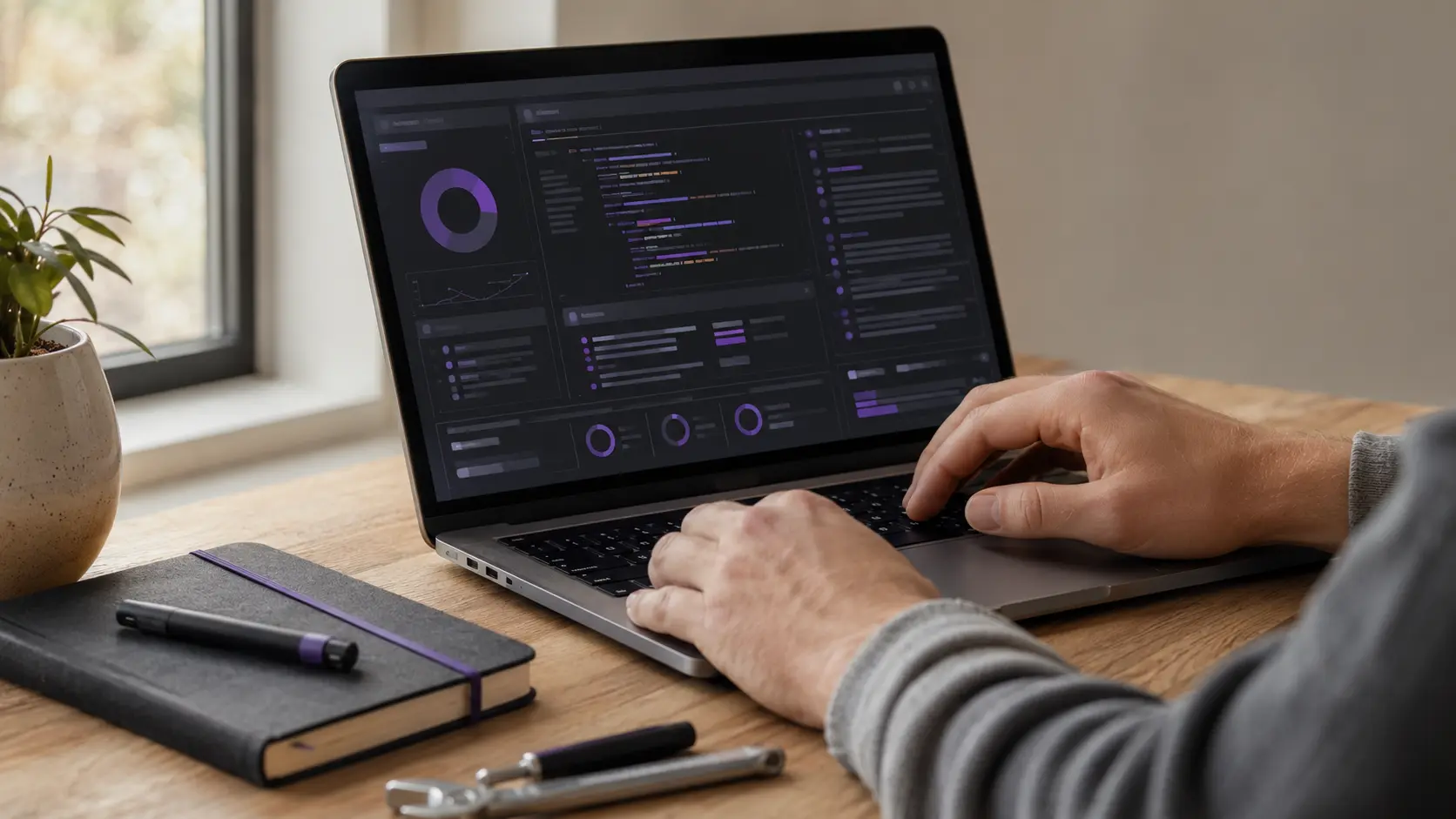 Persoonlijke technische ondersteuning aan een laptop